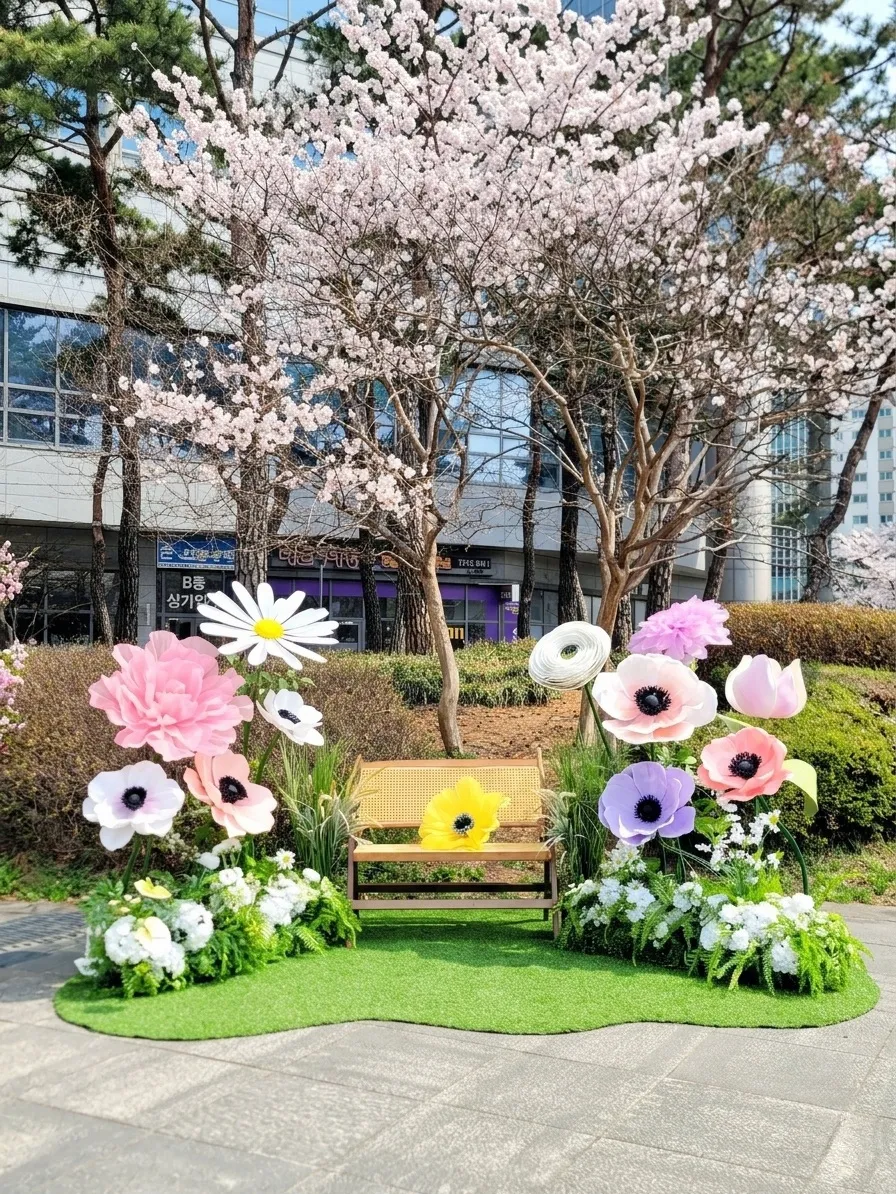 다다화 — 야외 MVP 세미나 벤치플라워 포토존